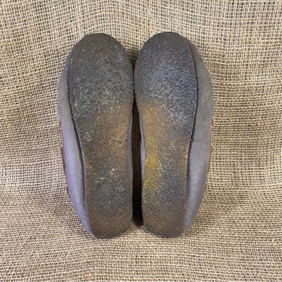 Tory Burch sandals shoes slip-on moccasins leather shearling Rare 6 M - Picture 9 of 12